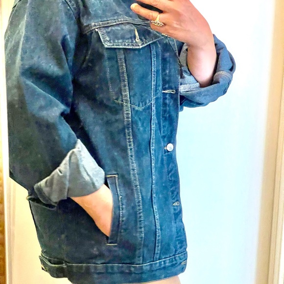 New blue denim unisex jacket size XL - Picture 8 of 9